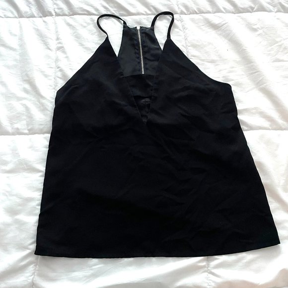 Forever 21 Tops - Forever 21 Black Deep V-Neck Tank Top